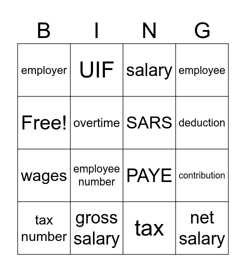 Bingo Card