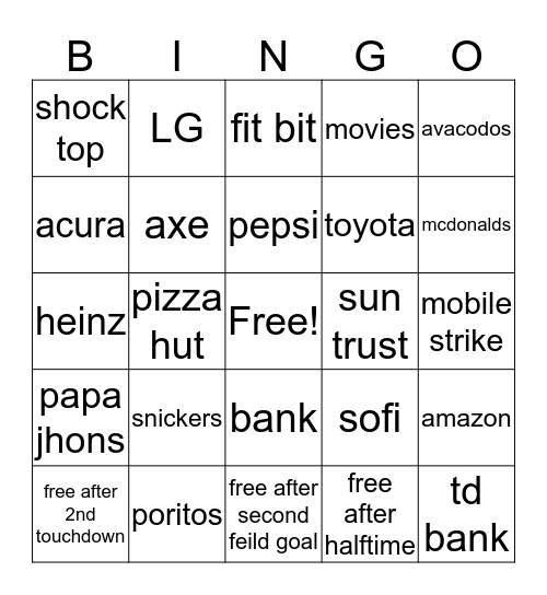 Alex Bingo Card