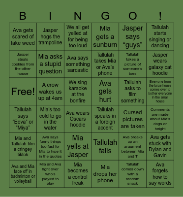LG Bingo 2023 Bingo Card