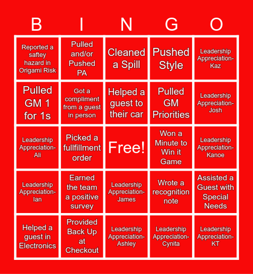 Back to College Bingo Card