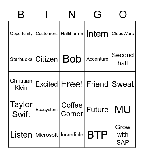 NA All Hands - July 2023 Bingo Card