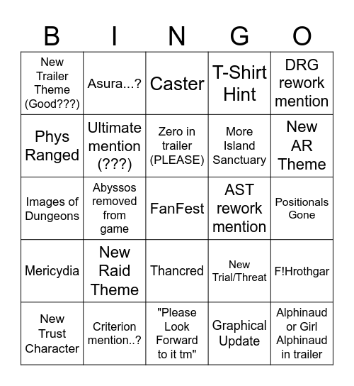 7.0 Keynote Bingo Card