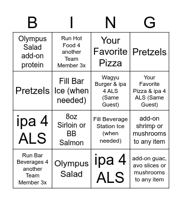 1st 2 TM 2 GET 2 BINGOS Bingo Card