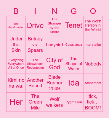 Movies #1 Bingo Card