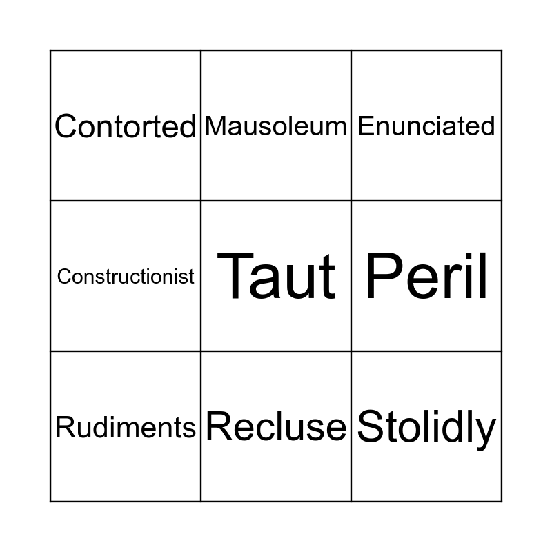 TKAM Bingo Card