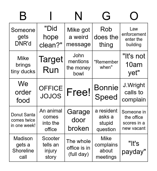 Landmark Bingo Card