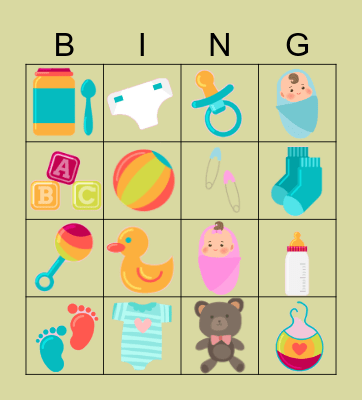 BABY SHOWER Bingo Card