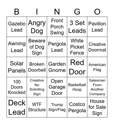 WTF Bingo! Bingo Card