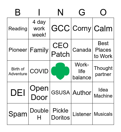 Alison Bingo Card