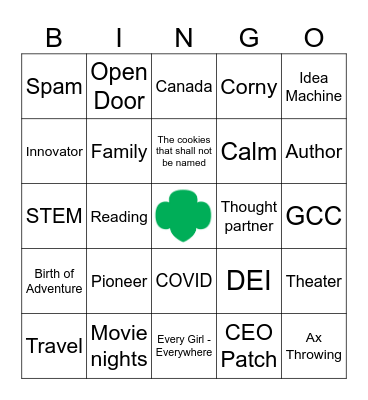 Alison Bingo Card
