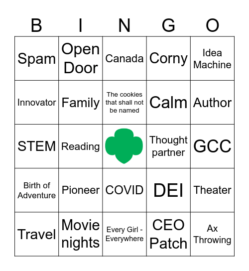 Alison Bingo Card