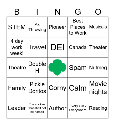 Alison Bingo Card