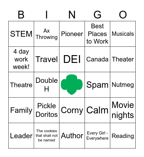 Alison Bingo Card