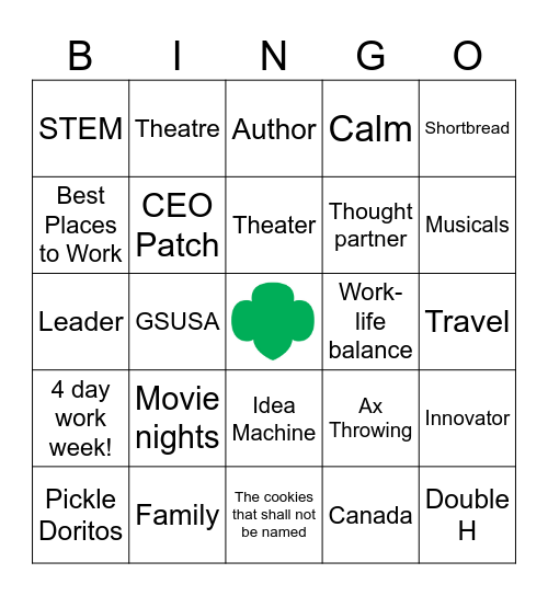 Alison Bingo Card