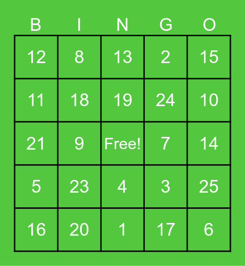 Angela's Bridal Shower Bingo Card