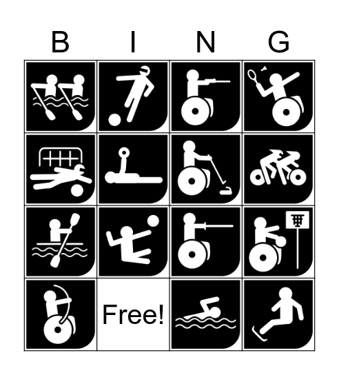 Paralympic Bingo Card