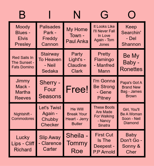 * Bishop's Boogie Bingo - No2 * Bingo Card