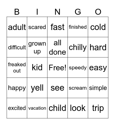 Bola's Bingo Card