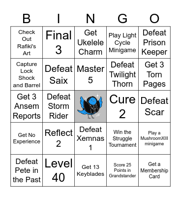 KH2 Randomizer Bingo Card