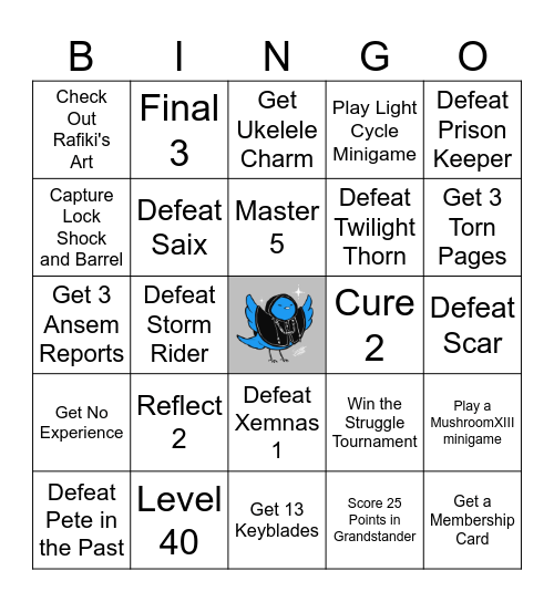 KH2 Randomizer Bingo Card