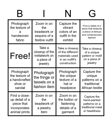 Bingo Card