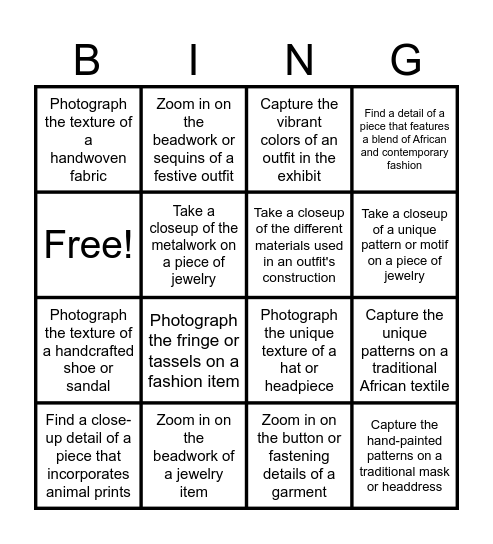 Bingo Card