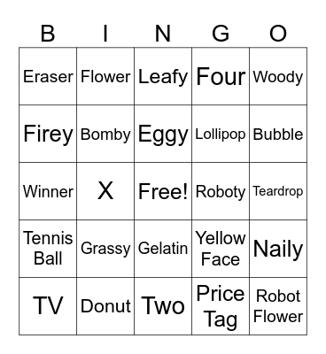 Battle For Dream Island Bingo Card