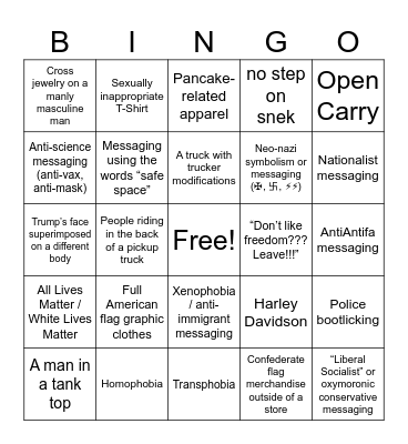 Tennessee Tourism Bingo Card