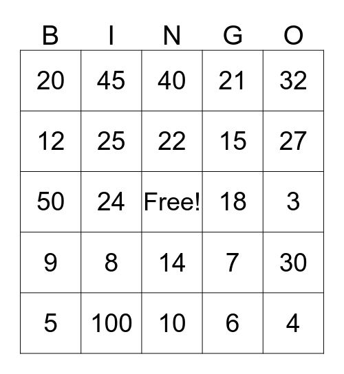 Area of a triangle bingo Card