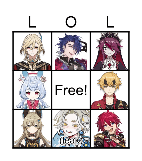 Hailee’s 4★ Curse Bingo Card