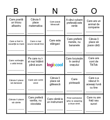 Găsește pe cineva... Bingo Card