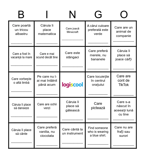 Găsește pe cineva... Bingo Card