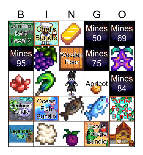 Stardew Valley proxz14 Bingo Card