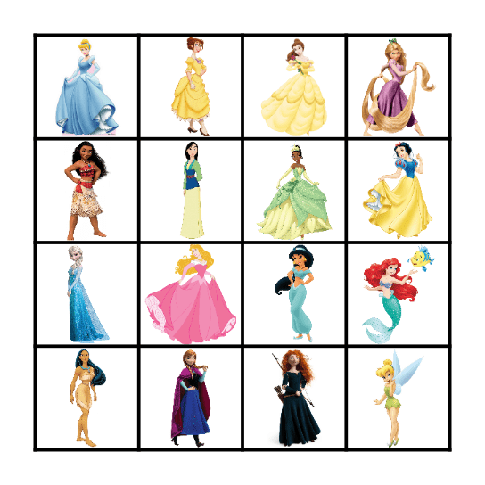 disney princess bingo card bingo baker