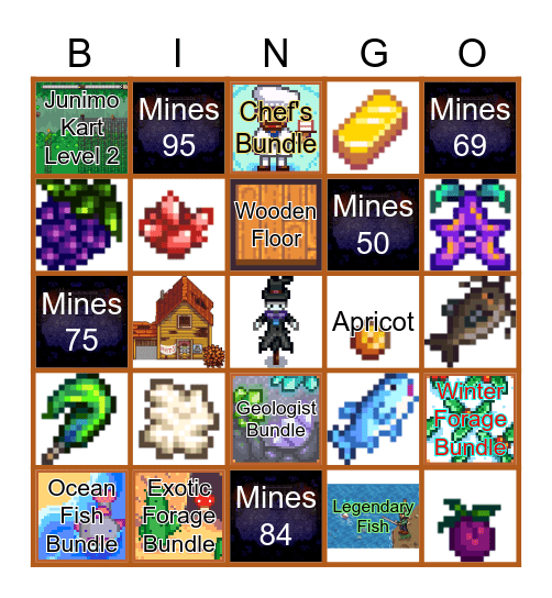 Stardew Valley proxz14 Bingo Card