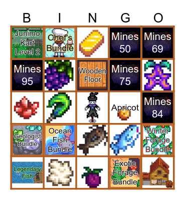 Stardew Valley proxz14 Bingo Card
