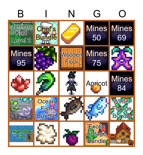 Stardew Valley proxz14 Bingo Card