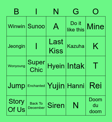 Bingo Win Bingo Card