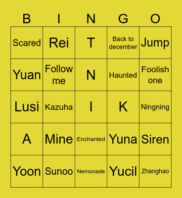 OradorSunoo's Bingo Card