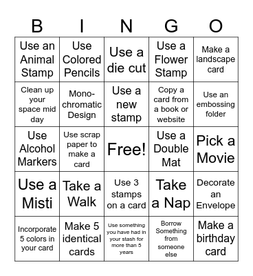Card Maker Bingo Card