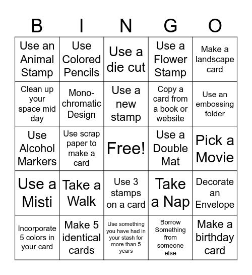 Card Maker Bingo Card