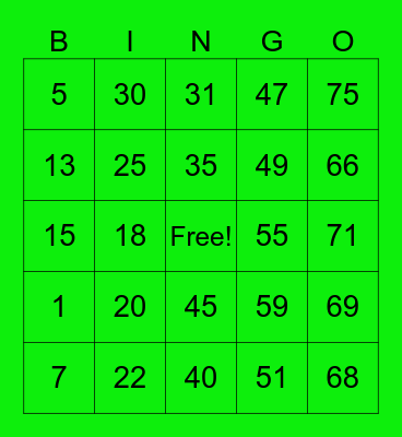 -il` Bingo Card