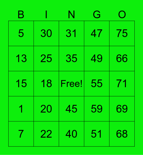 -il` Bingo Card