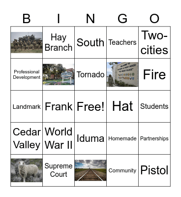 Killeen ISD District Awareness Bingo Card