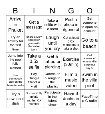 PhuCrew 2023 😎 Bingo Card