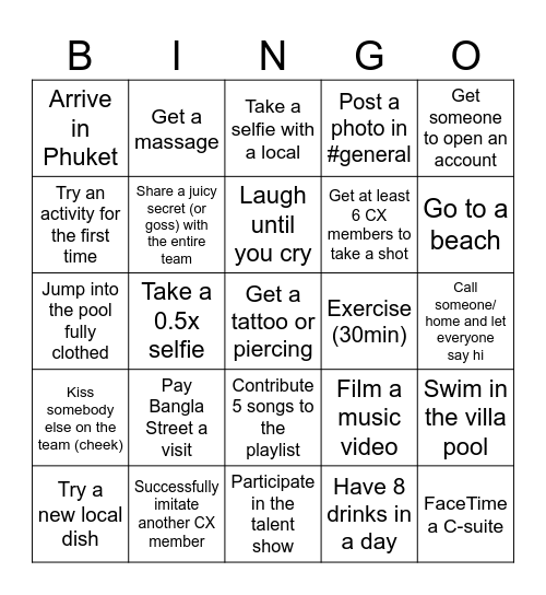 PhuCrew 2023 😎 Bingo Card