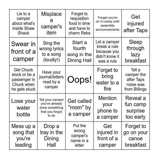 Failure is the First Step to Success Bingo Card