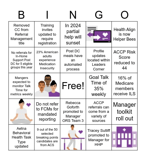 CM OPs Meeting Bingo Card