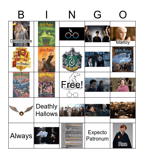 Harry Potter Bingo Card