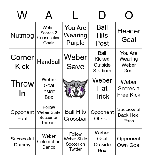 Wildcat Soccer Bingo Card